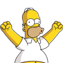 Homer Simpson 04 Happy Icon 128x128 png